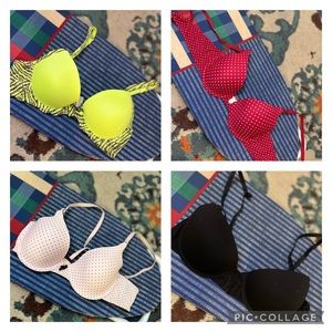 Set of 4 Bras; Size 34B; DIFFERENT BRANDS (see description)